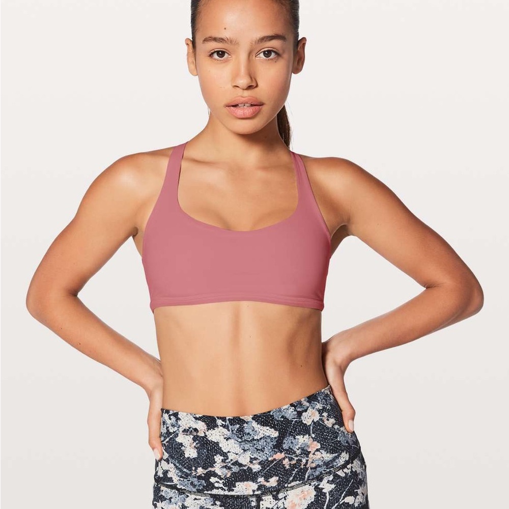 Lululemon Free to Be Wild Bra – Mauve Pink – Size 6